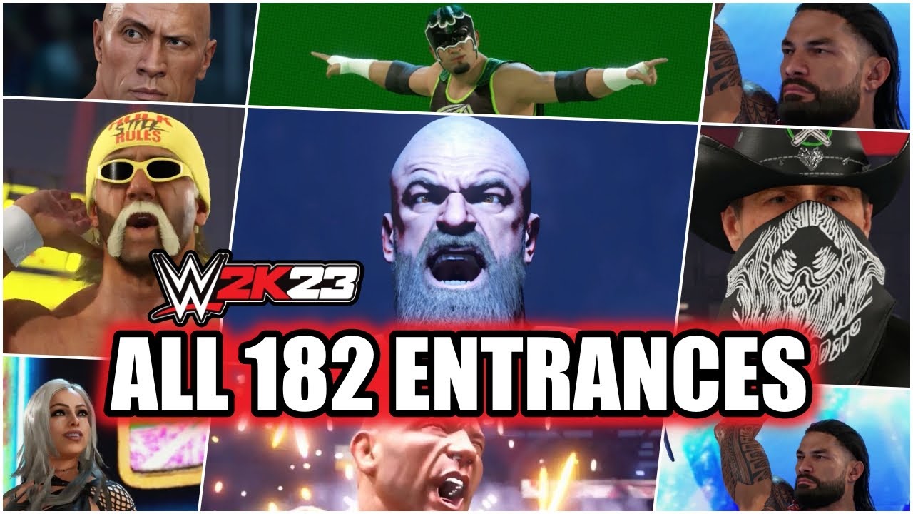 WWE 2K23 All 182 Characters Entrances - Full Roster