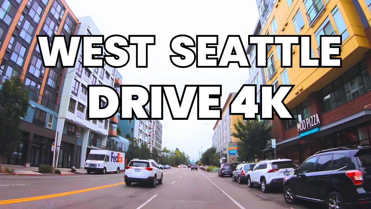 Seattle Streets in 4K | Driving Tour of West Seattle, Washington USA | Relaxing Car Drive Experience