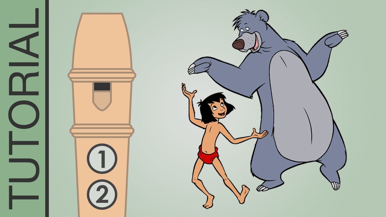 Bare Necessities (The Jungle Book Theme Song) - Recorder Notes Tutorial