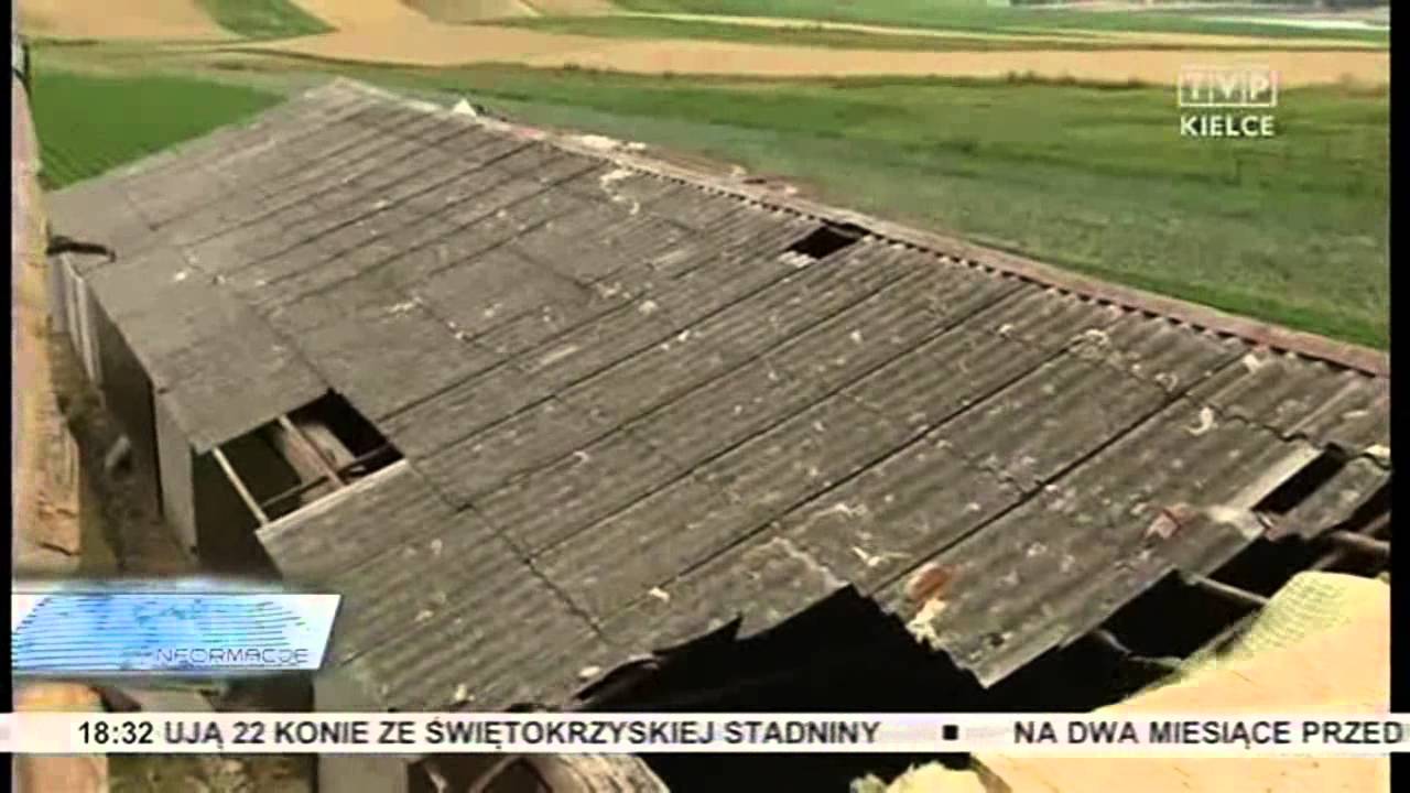 Zniszczenia po burzy w gminie Kazimierza Wielka