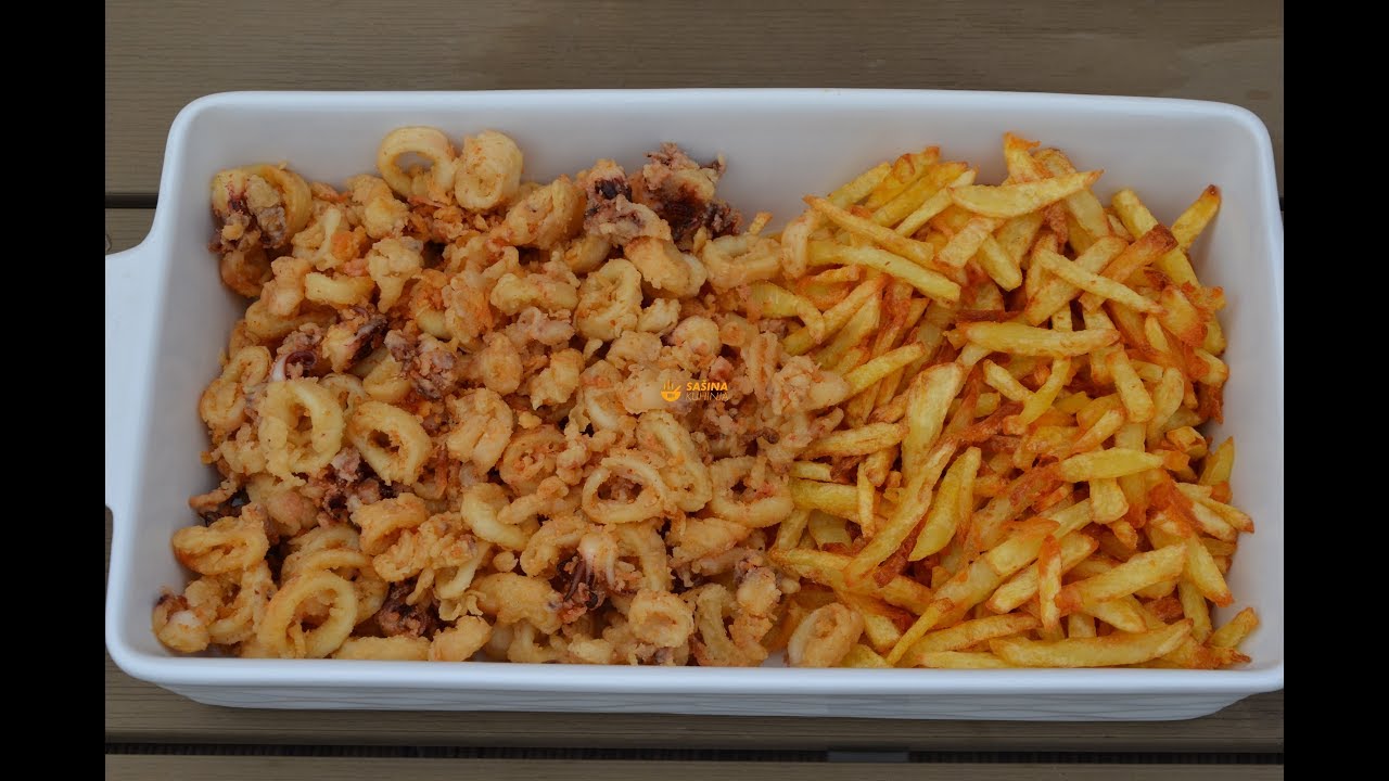 Fried Calamari & Pommes Frites Pržene Lignje i Pomfrit - Sa&scaron;ina kuhinja