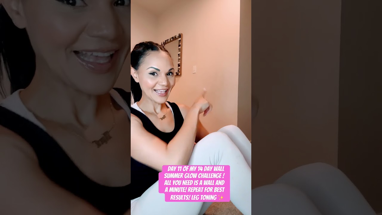 Day 11 1-Min Glow Up Short! Wall Pilates Summer Glow Challenge ! 