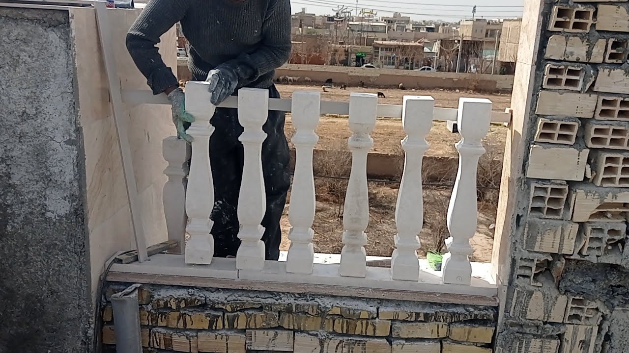 روش کار گذاشتن نرده سنگی