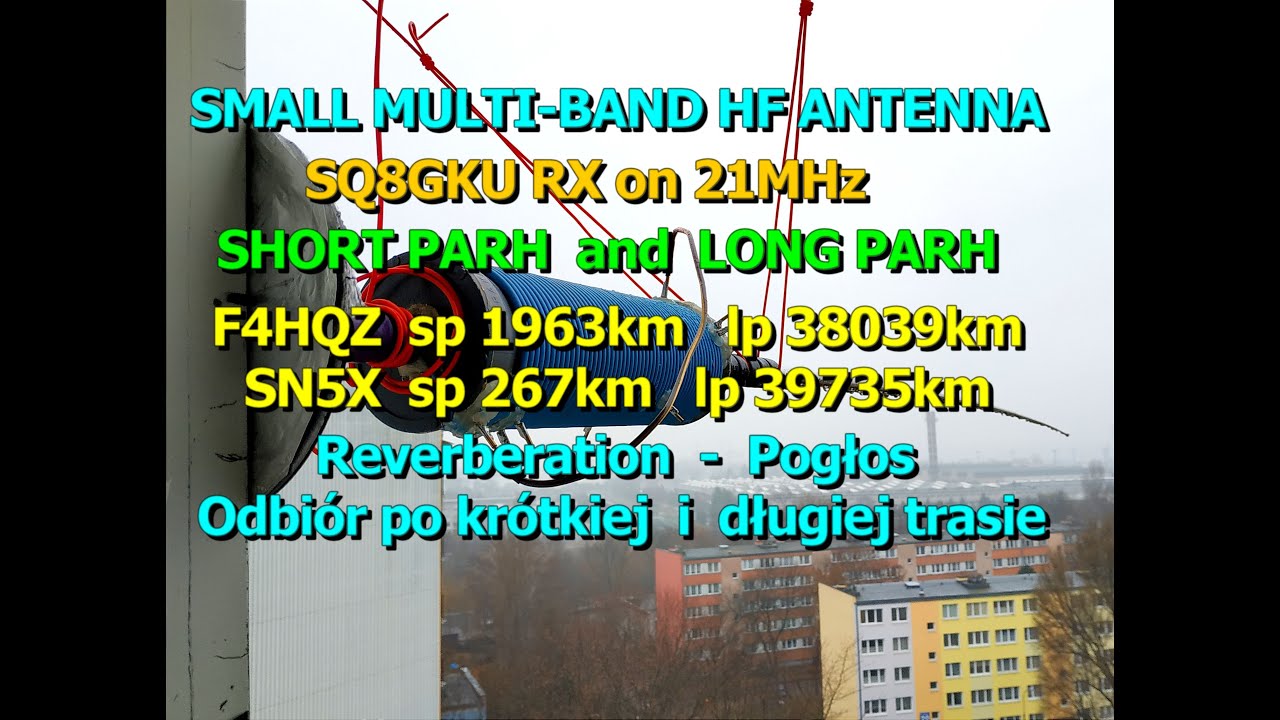 SQ8GKU RX on 21MHz SHORT PARH and LONG PARH F4HQZ, SN5X Reverberation - Pogłos JAPAN CONTEST
