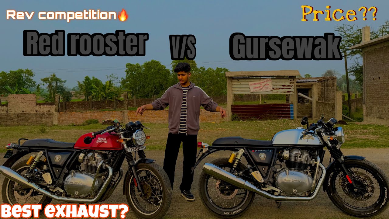 Loudest Exhaust for Continental GT650| Price??| REV Competition| Red Rooster or Gursewak| Sound🔥