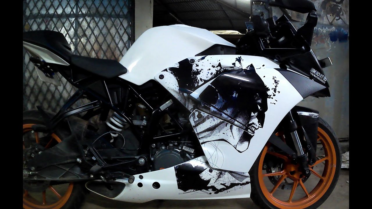 KTM RC Graphics Installation | Body Wrapping | Bike Modification.#wrapping #bikewrapping