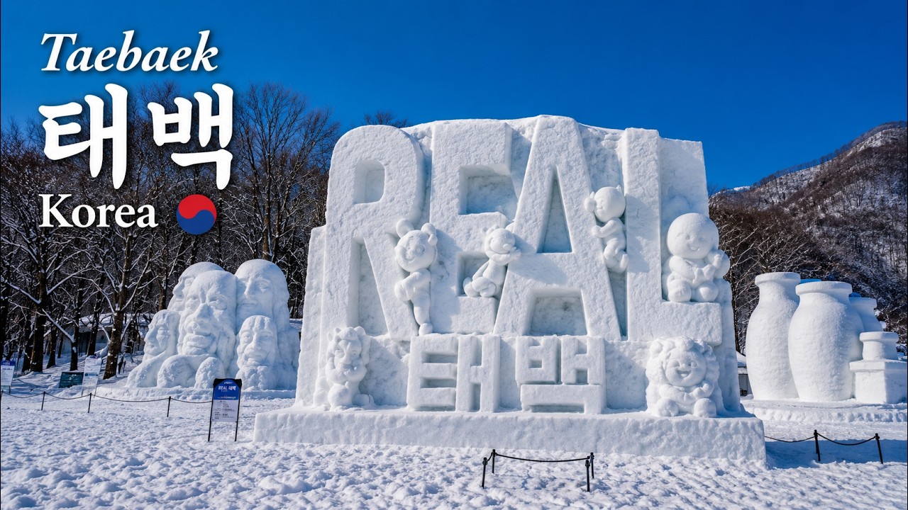 태백산 눈축제 2026 🚶‍♂️펑펑 눈이 옵니다, 온통 눈 세상! [4K] Taebaek, Korea Walking Tour#KWTT