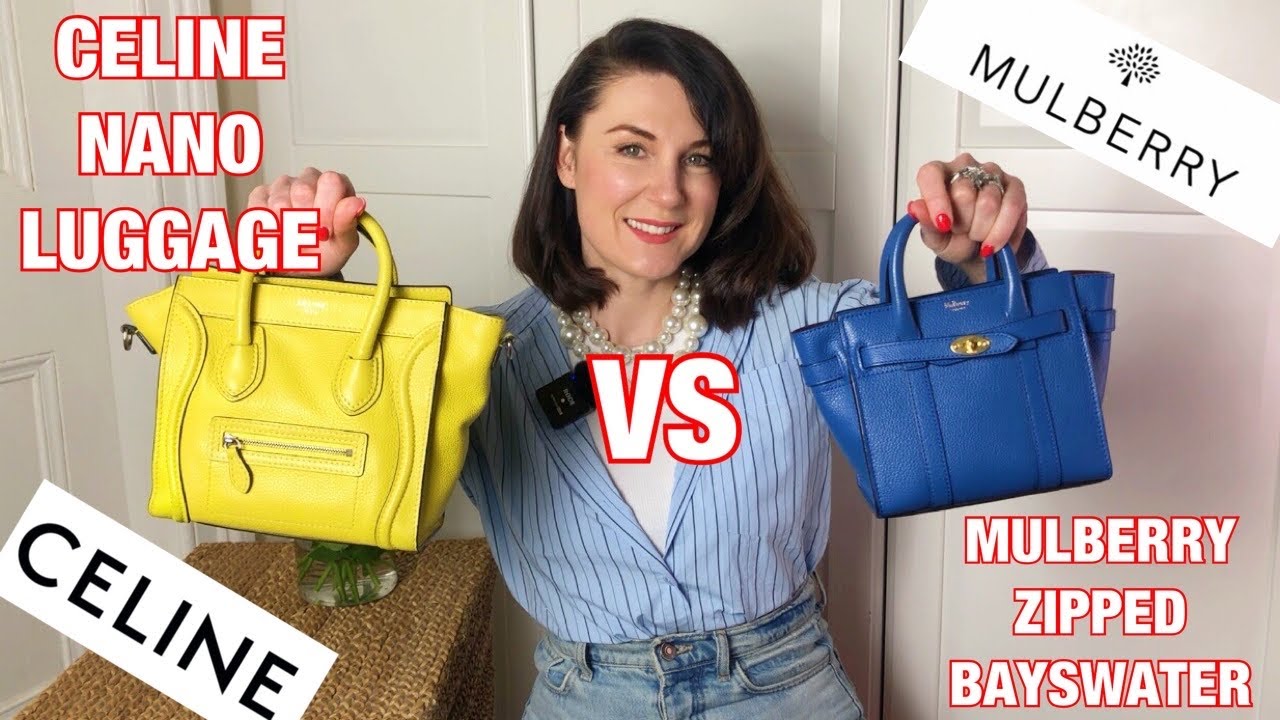 CELINE Nano Luggage Bag vs MULBERRY Micro Zipped Bayswater: Comparison, What Fits and Mod Shots