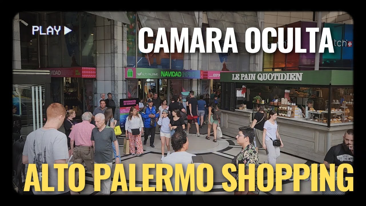 (HIDDEN CAM - CAMARA OCULTA) ALTO PALERMO SHOPPING 2024 CAPITAL FEDERAL ARGENTINA (4K WALK TOUR)