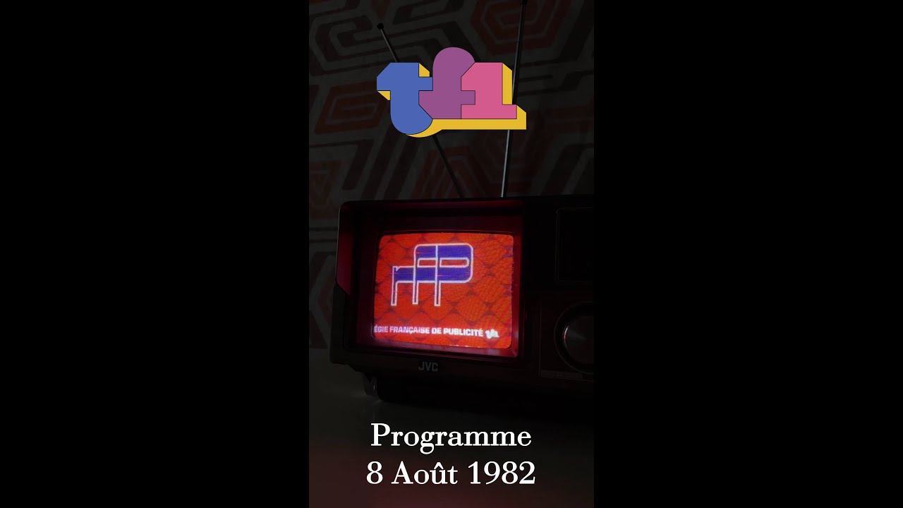Programme de TF1 08 août 1982 sur un téléviseur JVC CX500FC de 1979