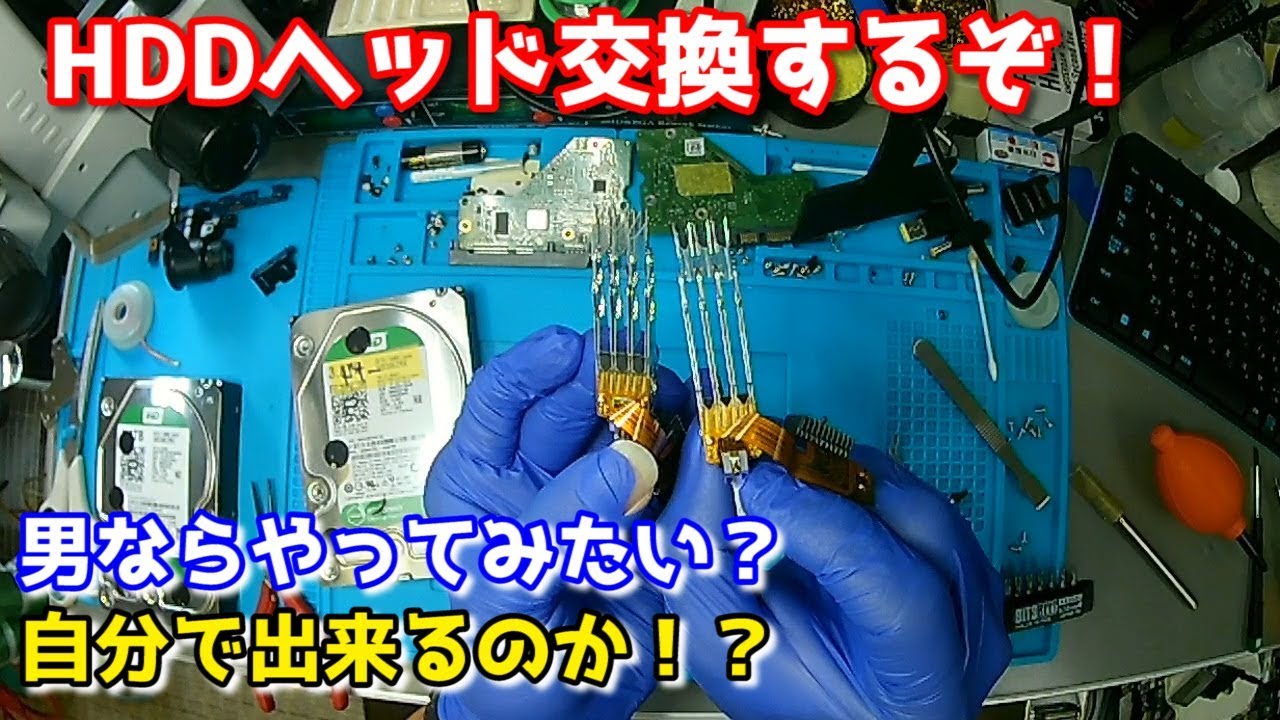 HDD物理故障のヘッド交換チャレンジ！果たして結果は！？