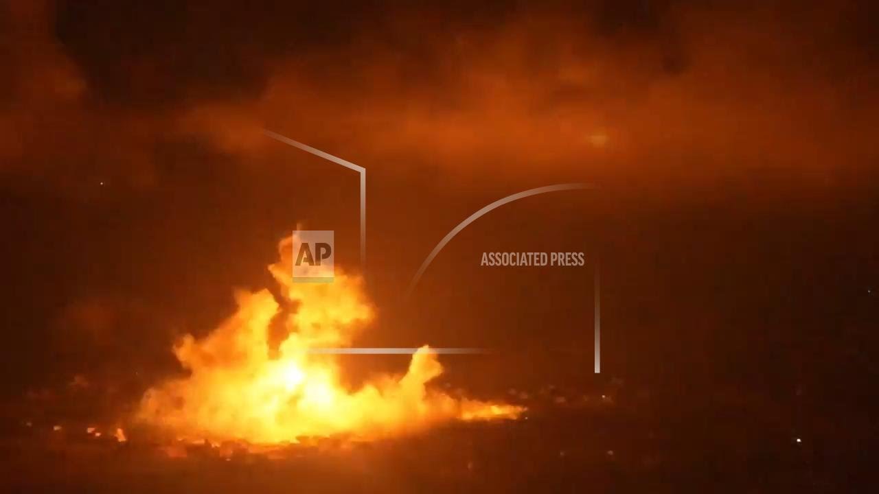 Flares and explosions seen on border between Israel and Lebanon