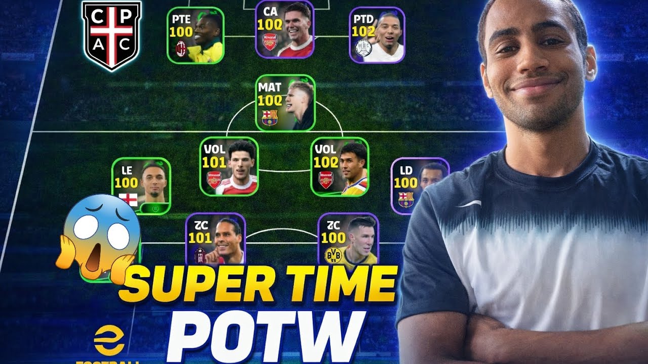 MONTEI UM TIME COM AS MELHORES CARTAS POTW!!!! VALE A PENA JOGAR DIVISÃO?? | EFOOTBALL 2026 MOBILE!!