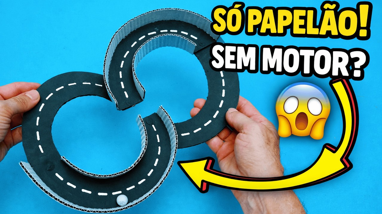 Isso Não Para Nunca! Pista Infinita Feita de Papelão