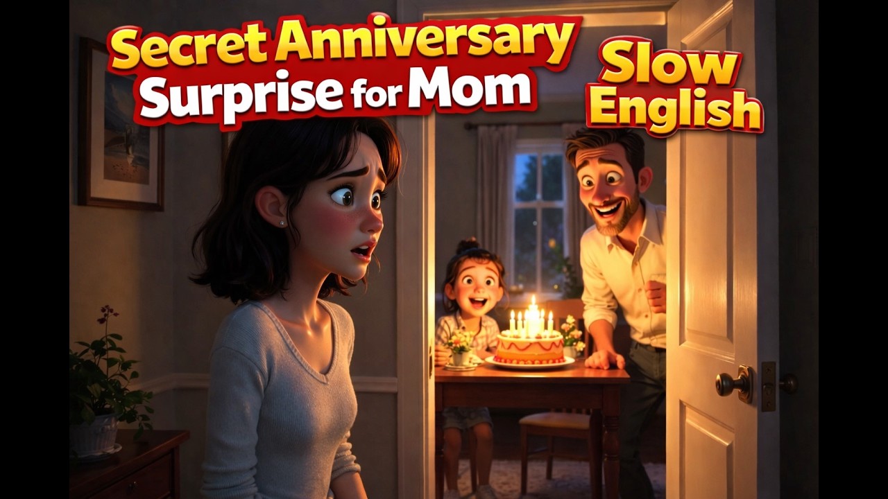 A Secret Anniversary Surprise for Mom ❤️ | Slow English Story for Beginners (A1–A2)