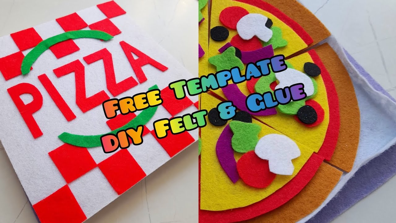 DIY Pizza and Box Activity Busy Book (No Sew) with Free Template