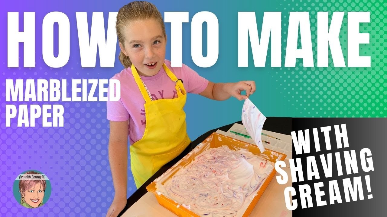 How to Make Marbleized Paper with Shaving Cream