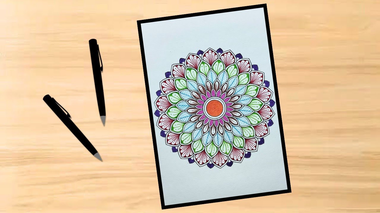 How to Draw Colourful Mandala Art | Step-by-Step Easy Mandala Art | @RahulGuha26