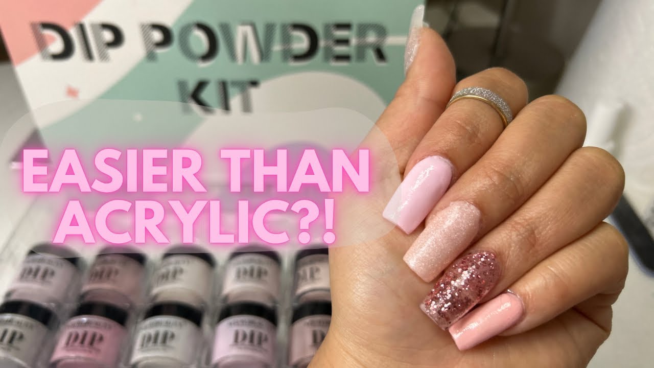 💅🏽 DIP POWDER PRESS ON NAILS 💅🏽 beginner friendly dip powder kit | AzureBeauty