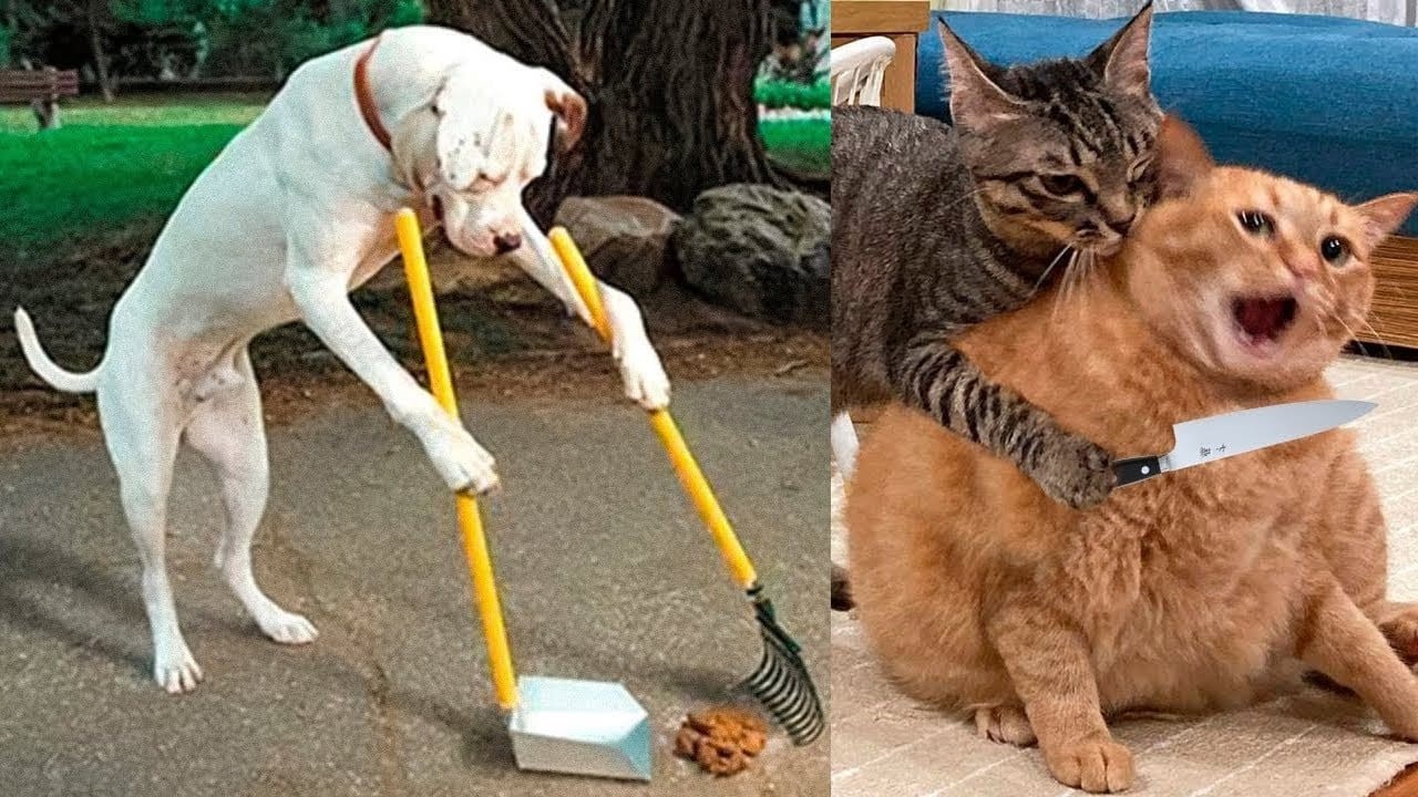 Funniest Dogs & Cats Compilation 😂 Cute & Crazy Animal Moments 🐶🐱