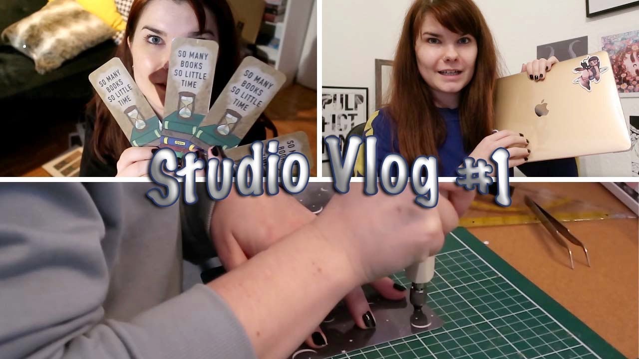 Studio Vlog |  Vorbereitungen für meinen Etsy-Shop & Lesezeichen erstellen | Neuer Laptop