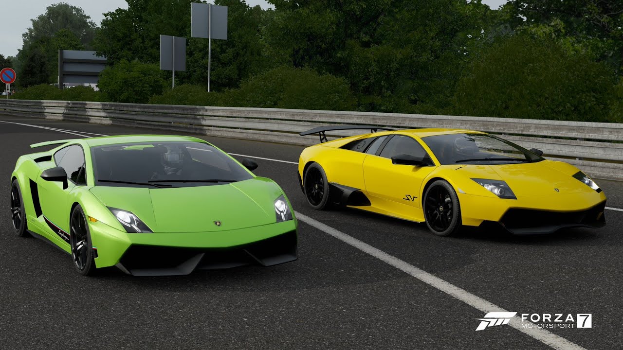 Forza 7 Drag race: Lamborghini Murcielago SV vs Gallardo LP570-4 Superleggera (REMATCH)