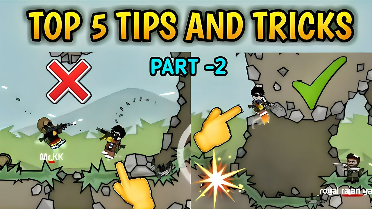 Da2 Mini Militia Top 5 Tips And Tricks to Win Every Matches || Mini Militia Tips and Tricks 2022