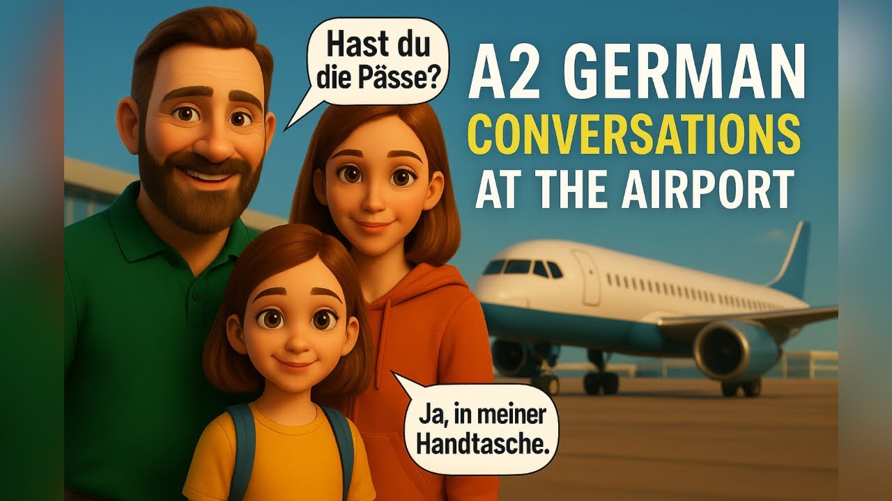 &ldquo;Learn German Through a Real Travel Story &ldquo;_Airport Scenes1_7(A2Level)