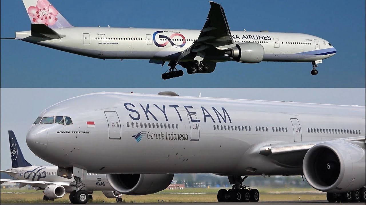 AMSTERDAM Schiphol Airport Planespotting 2019 with Garuda Indonesia and KLM Skyteam Livery