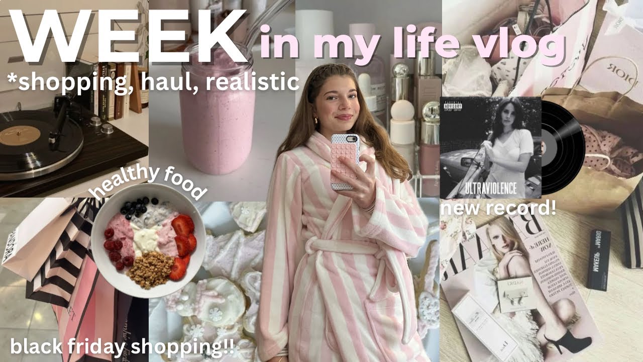 a realistic week in my life ♡ *black friday shopping haul, cozy fall break & healthy habits