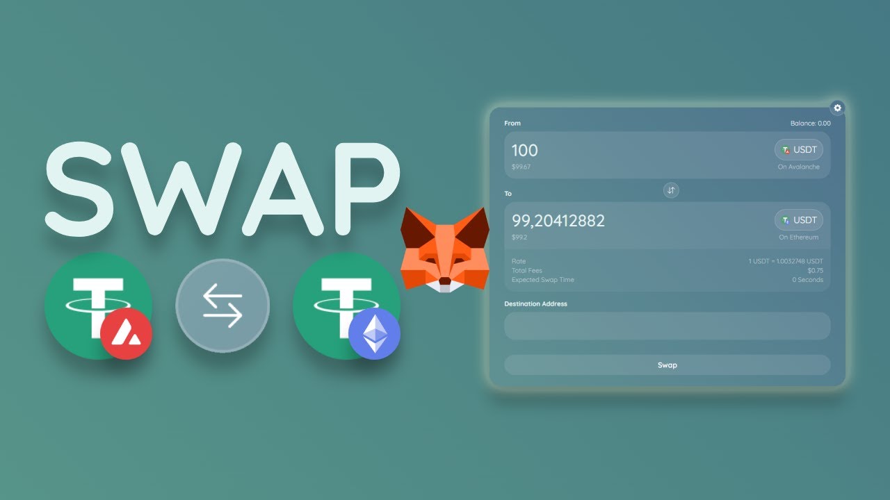 Swap USDT on Avalanche (AVAX) to USDT on Ethereum (ETH) using MetaMask