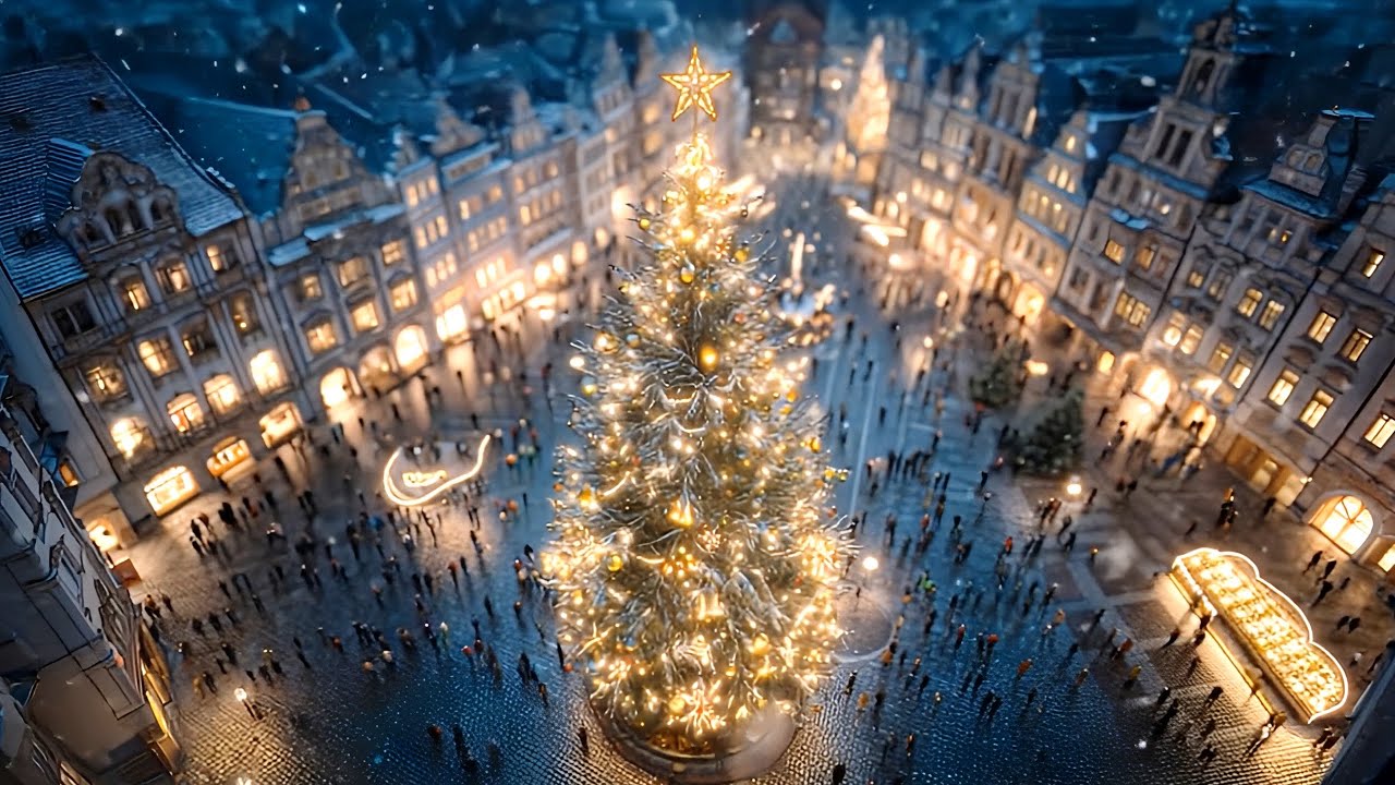 🎄 Vintage Holiday Songs | A Trip to a Cozy 1950s Town