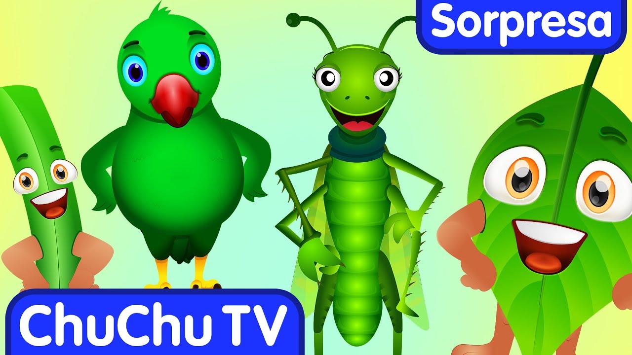Aprende el Color Verde con Gracioso Huevo Sorpresa (Learn Green Color) | ChuChu TV Huevos Sorpresa
