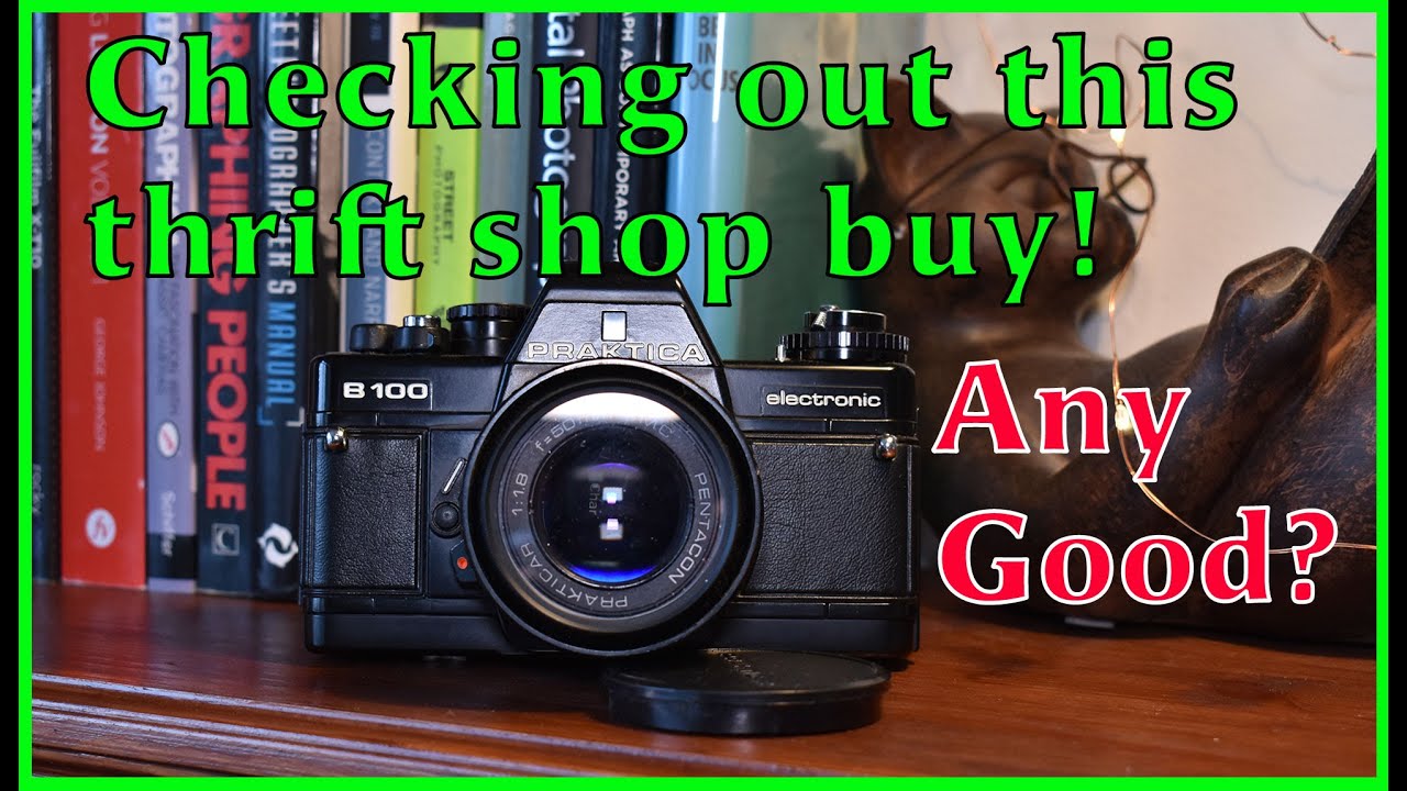 Checking out this Praktica B100 SLR film camera.