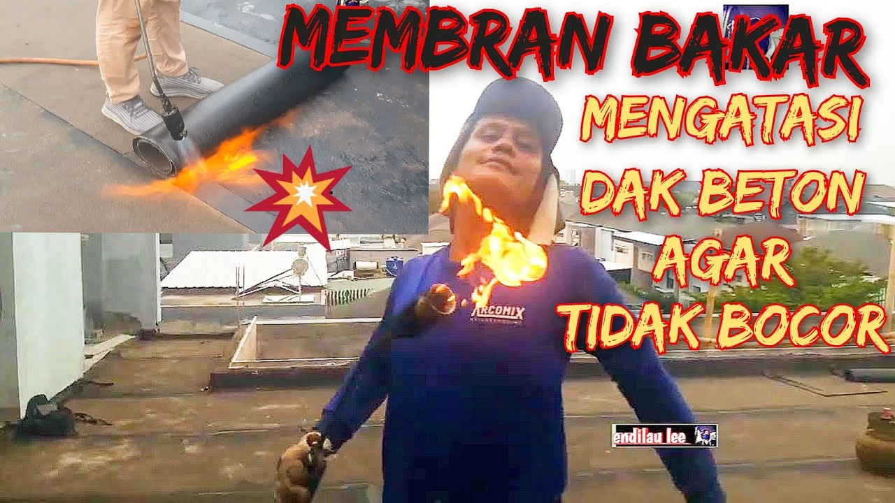 Cara pasang membran bakar pelapis dak beton agar tidak bocor