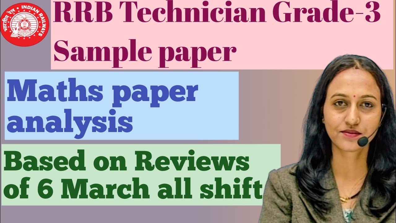 RRB Technician Grade-3 paper analysis of 13 March | Based on Reviews | By Vandana Yadav |