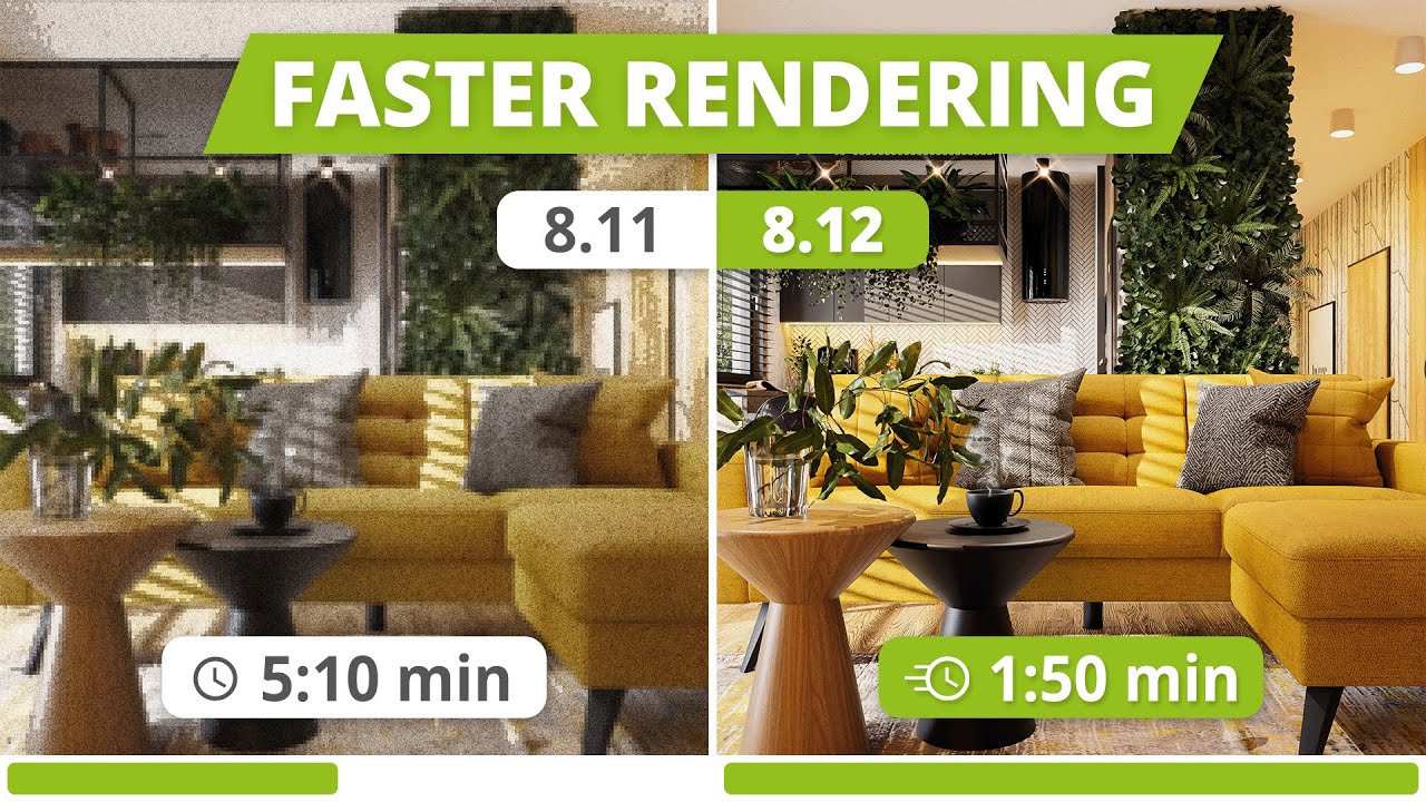Up to 8x faster! - pCon.planner 8.12 rendering benchmark
