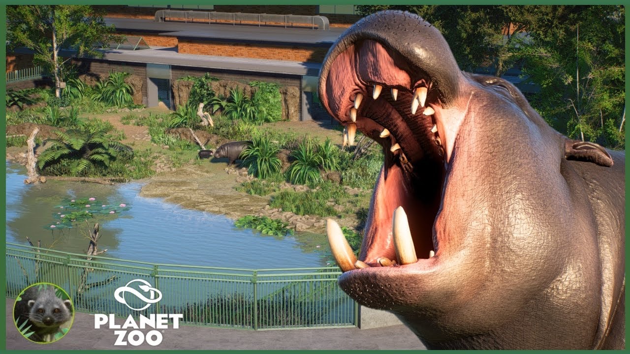 Building a detailed PYGMY HIPPO enclosure in the House of Tropics | Planet Zoo