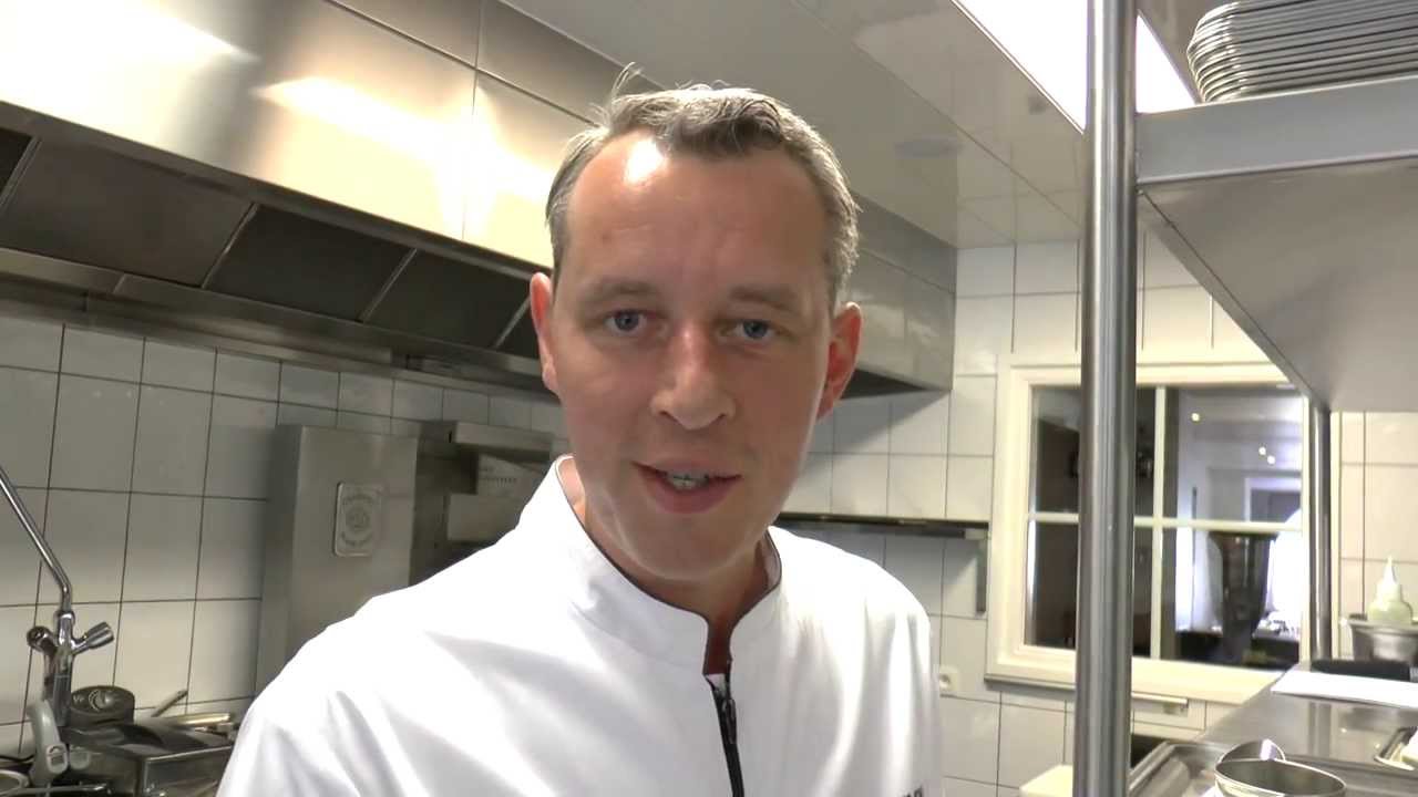 Bart Desmidt prepares a dessert at his Michelin star Restaurant Bartholomeus in Belgium