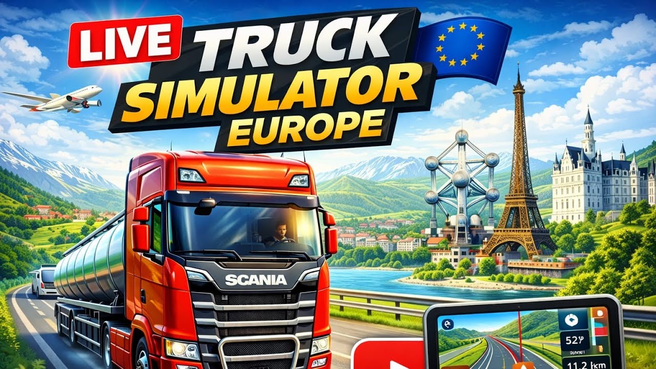 Truck Simulator Europe लाइव है! प्लिज स्पोर्ट करे।#viral #minivalog #live #live valog #nice vlog #🙏🥰