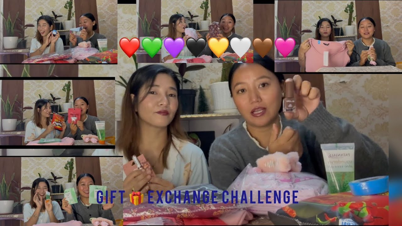 Colour Gift Exchange Challenge😱Baine lai maya le deko kauseli🥰 #trending #challange @jyotithaparana 