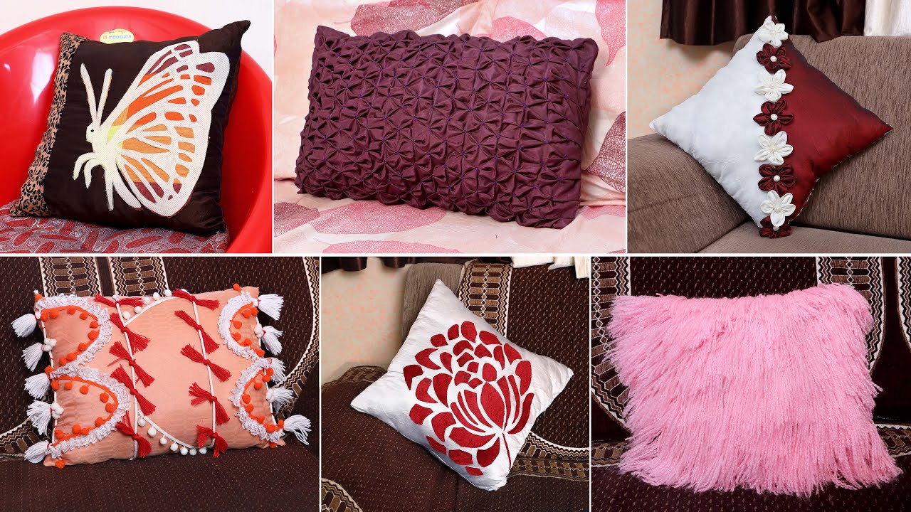 Smocking Cushion Cover ! 15 Old Clothes Reuse Pillow Cover Making At Home