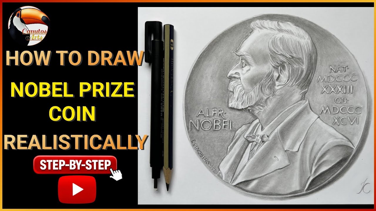 How to Draw/Como Desenhar - Nobel Prize Coin (Realistic Drawing/Desenho Realista)