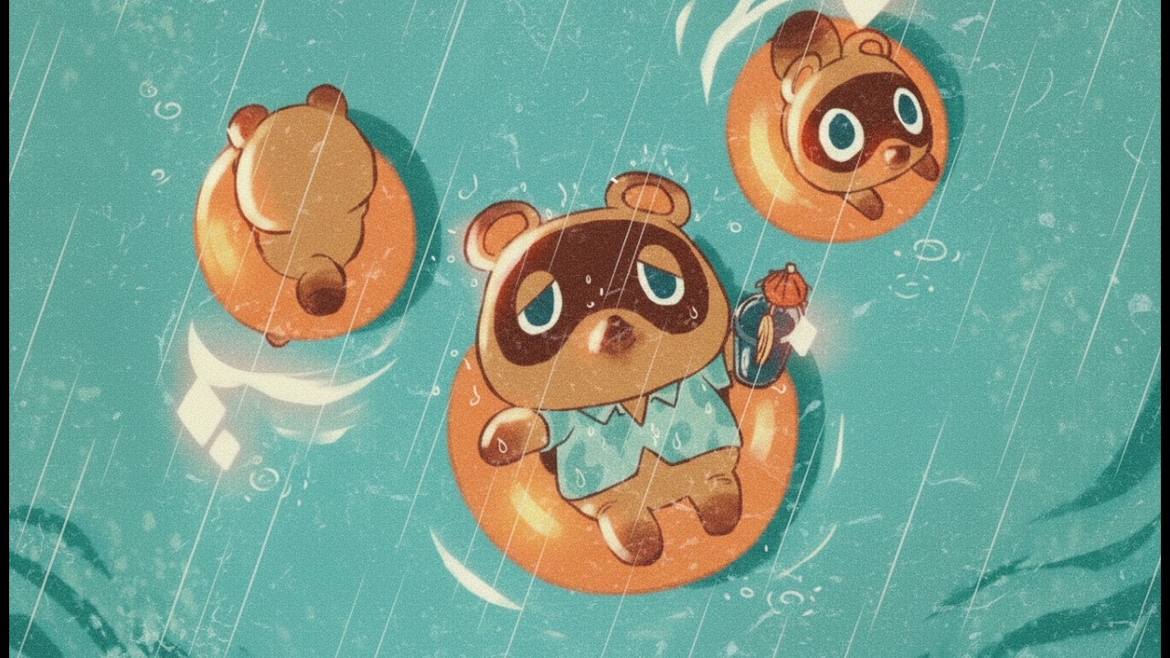 Relaxing Animal Crossing music and rain sounds