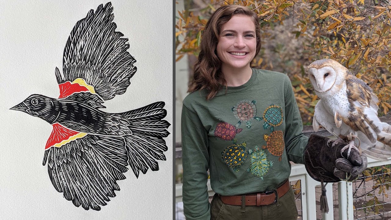 Block Printing with Wildlife Educator Sarah Lynn Bowser