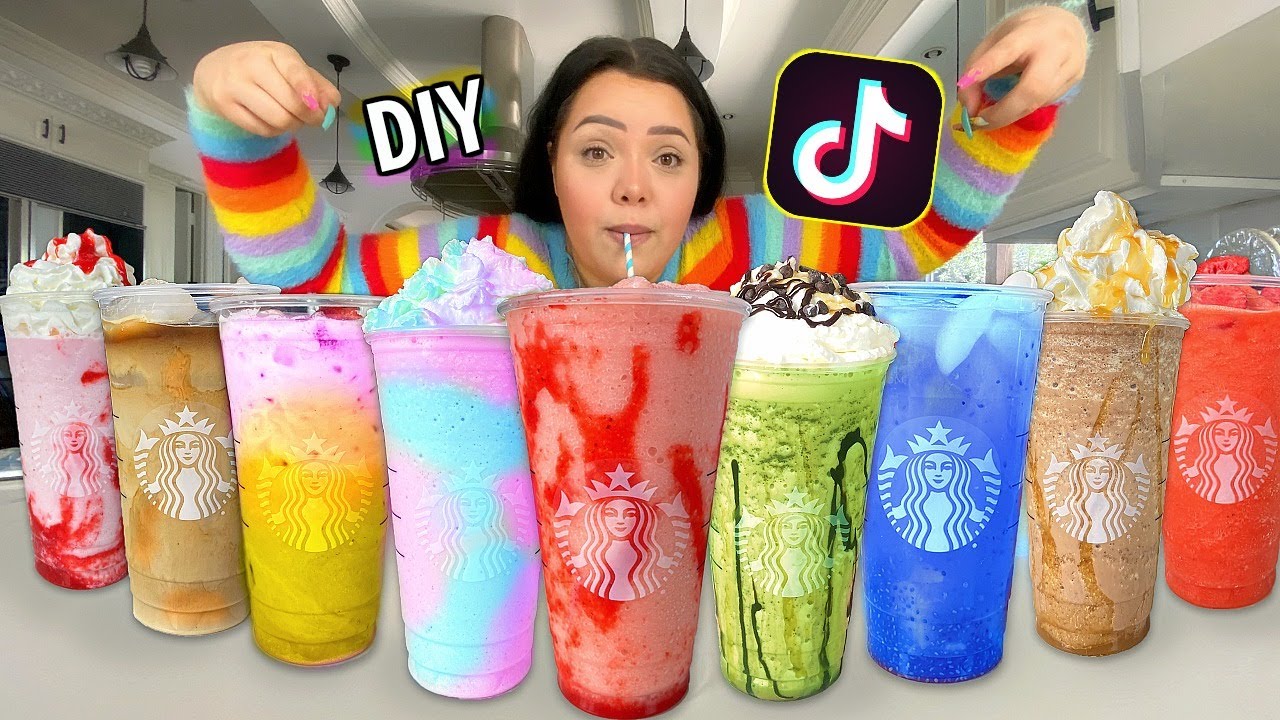 10 VIRAL TikTok Starbucks Drinks at Home! Making TikTok Drink Recipes at Home