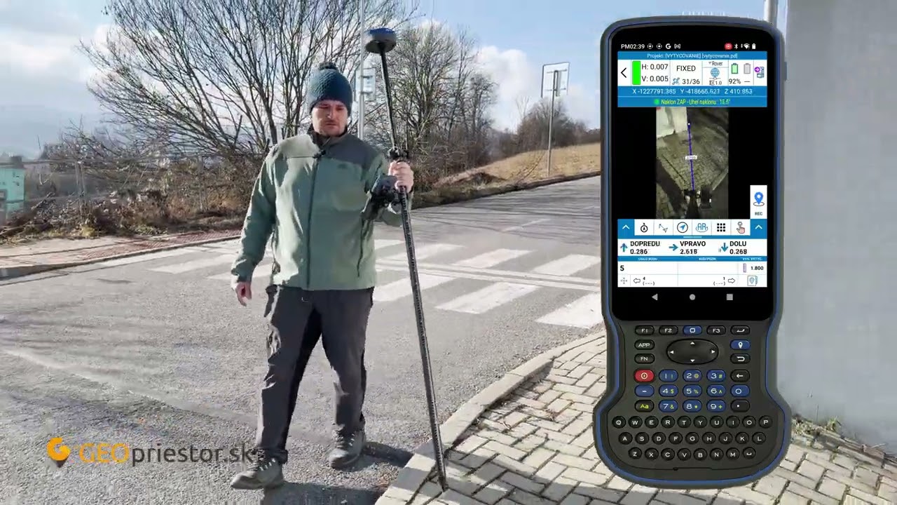 GEOpriestor.sk - Vizuálne vytyčovanie pomocou Stonex S880