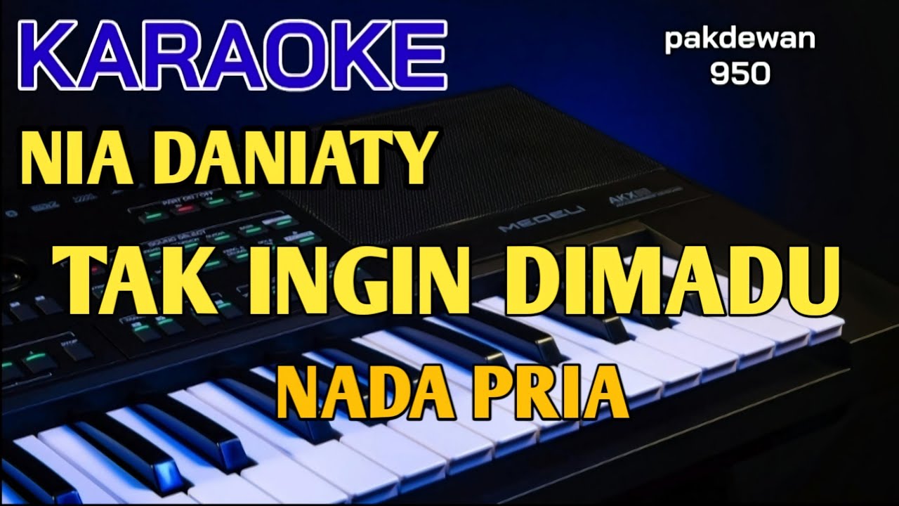 Karaoke Nada Pria || Tak Ingin Dimadu || Nia Daniaty || Cover