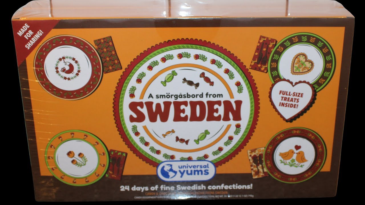 Открытие и обзор коробки с адвент-календарем Universal Yums Smorgasbord из Швеции