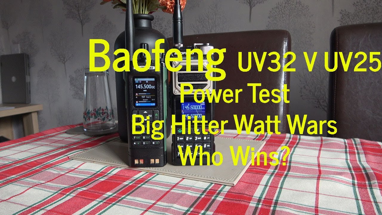 Видео теста мощности Baofeng UV32 V UV25.